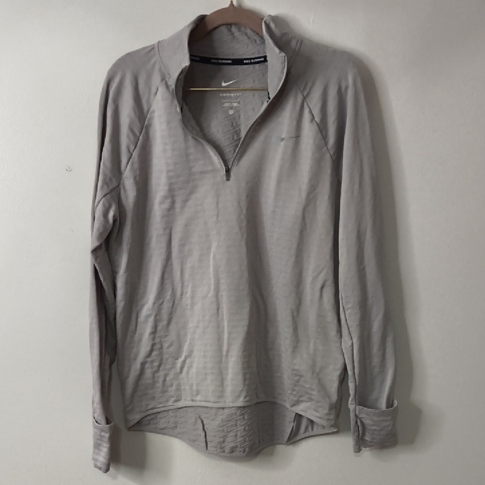 Nike Light Gray Long Sleeve Top
